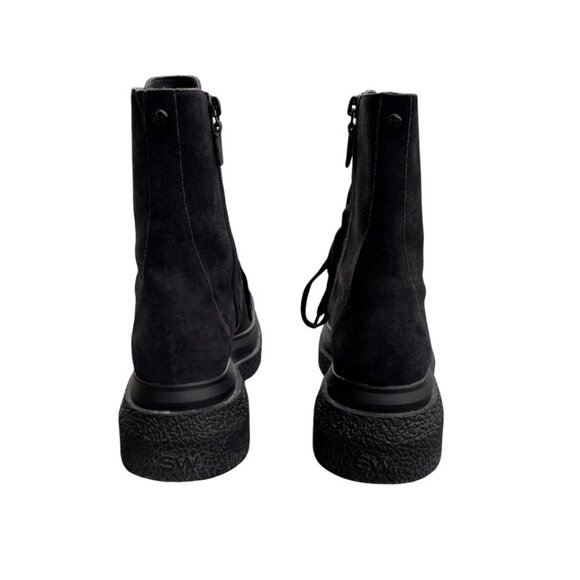 Stuart Weitzman black 60MM Charli sportlift suede boots size 36.5 - Picture 6 of 8